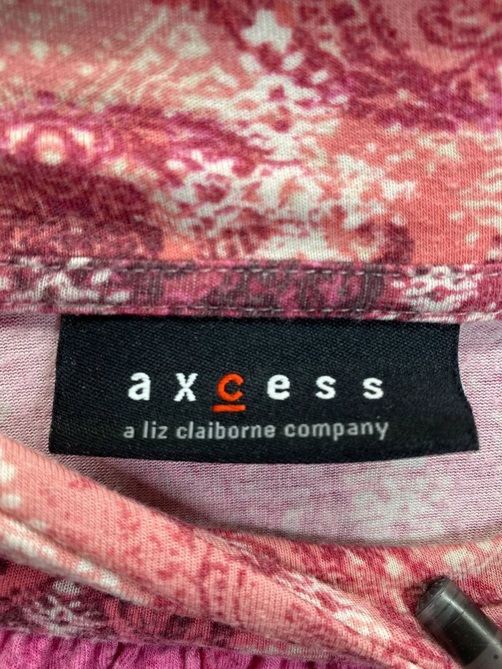 Camiseta boho rosa Axcess para mujer manga larga cuello redondo talla L Foto 4 de 4