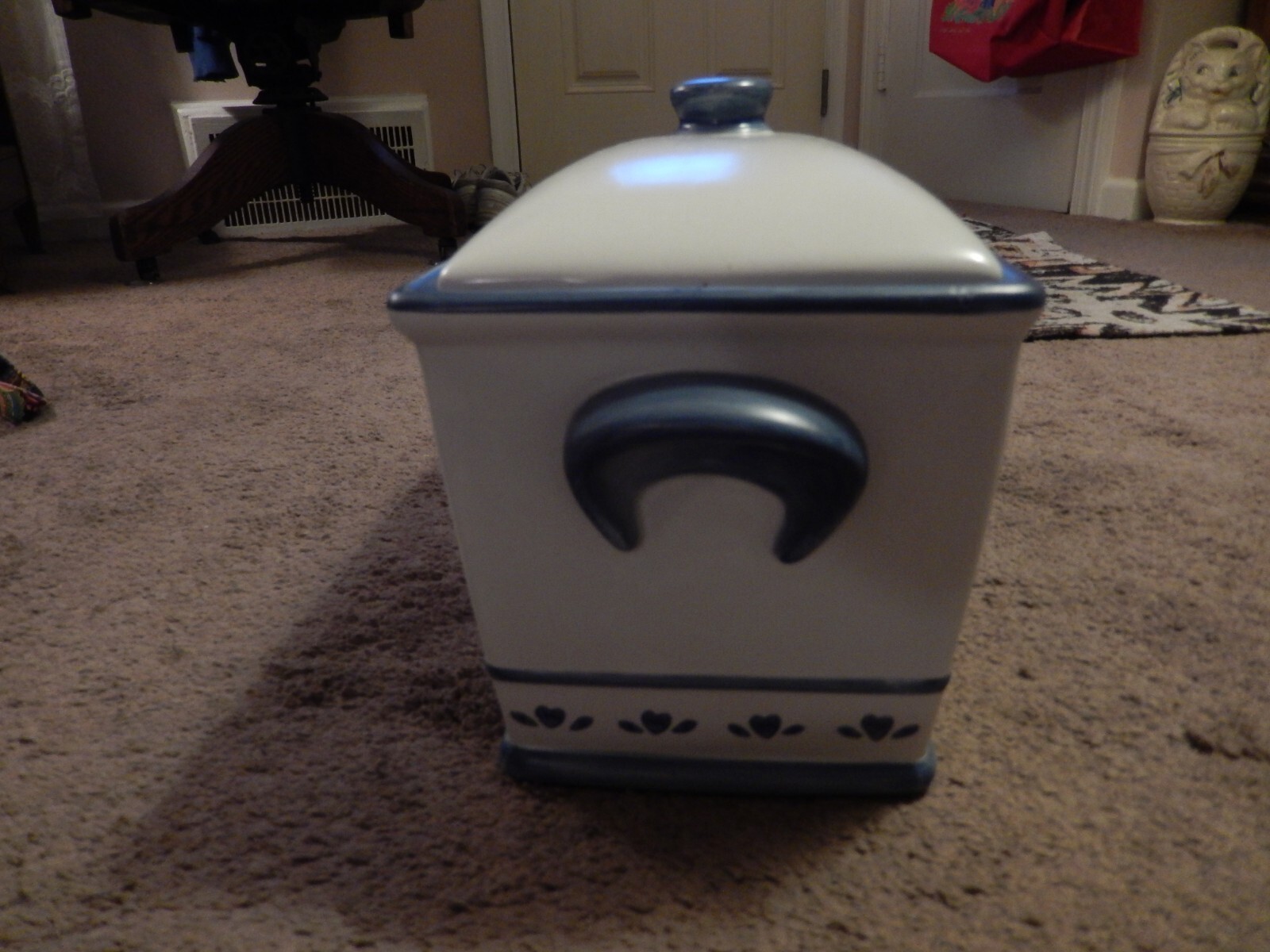 Pfaltzgraff Yorktowne Large Ceramic Bread Box eBay