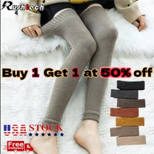 Womens Winter Warm Leg Warmers Long Knit Knitted Crochet Socks Leggings Socks