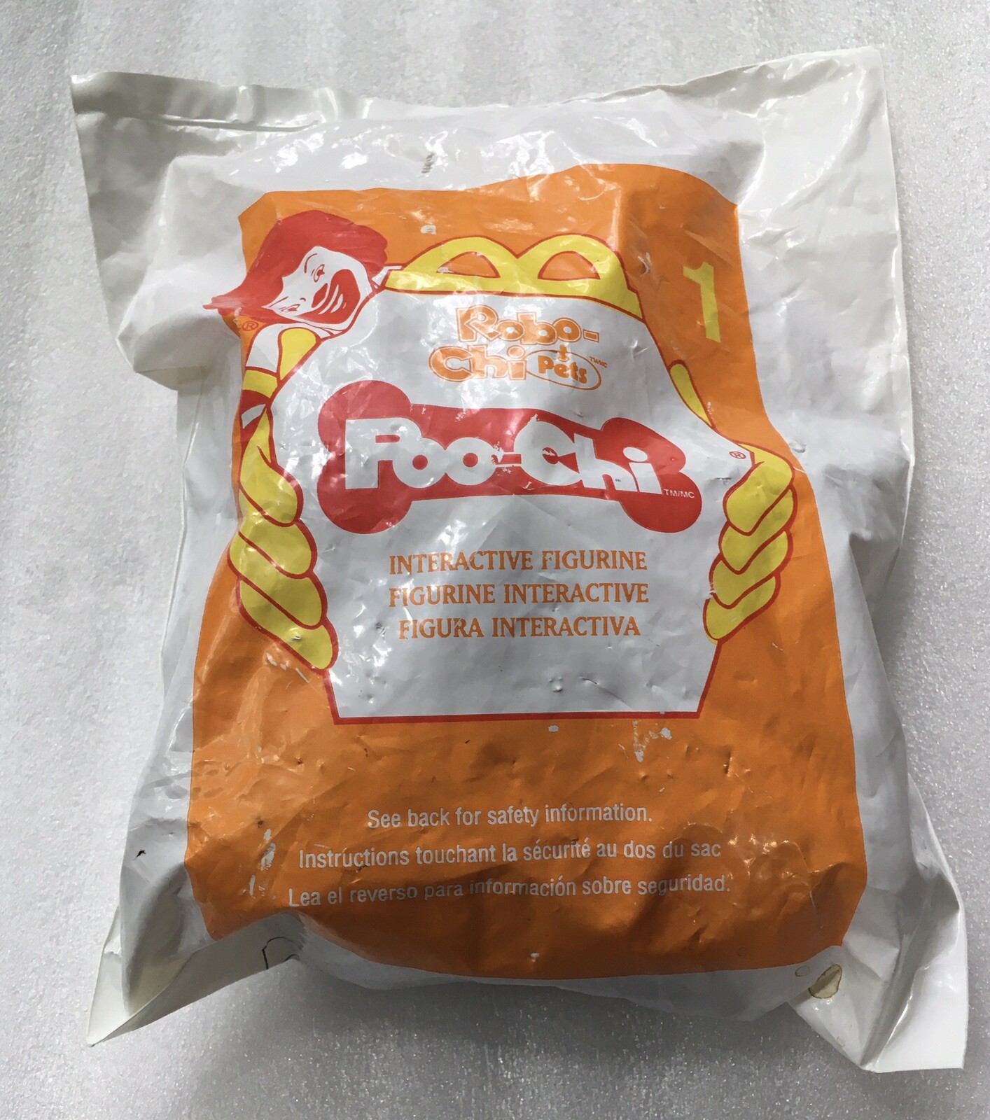 2001 McDonald's Happy Meal Toy, Robo-Chi Pets #1 Interactive Poo-Chi NEW