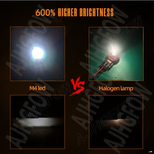 H11 9005 LED Headlight Super Bright Bulbs Kit 8000K White 10000LM High/Low Beam - Picture 12 of 14