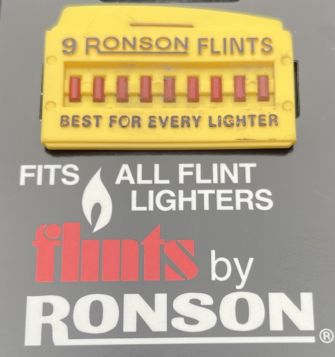 LIGHTER FLINTS, 3 pack of 9 Flints Per Card = 27 Total, New Old Stock, By  Ronson