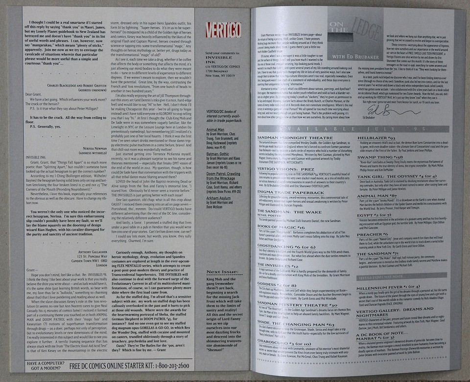 Invisibles #12 Vol 1 - DC Comics / Vertigo - Grant Morrison - Steve ...