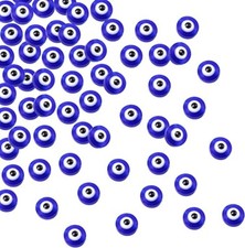 800 pcs Evil Eye Plastic Beads for Bracelets Necklace Jewelry Making,Blue 8mm