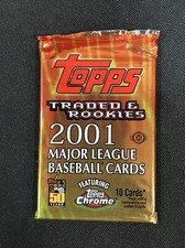 2001 Topps Traded & Rookies Sealed (1) Hobby PACK From Box Pujols, Ichiro RC