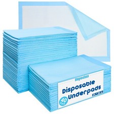 40PCSDisposable Underpads Incontinence Bed Pads 24x36in Disposable Changing Pads