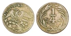 F290, Mexico, Federal Coinage, 1/4 Real 1836 "Quarto/Quartilla" Mexican Mint