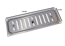 5 X Bright Chrome Hit And Miss Vent Ventilation Grille Covers 9 X 3 Inch | Onest