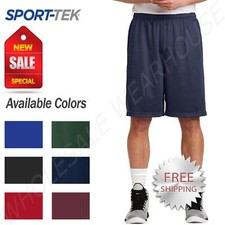 Sport-Tek Men's 9-inch inseam Elastic Waistband Mesh Short NO POCKETS ST515