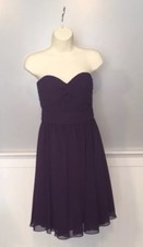 Mori Lee Strapless Cocktail Length Dress 8  Excellent Condition Worn Once Purple