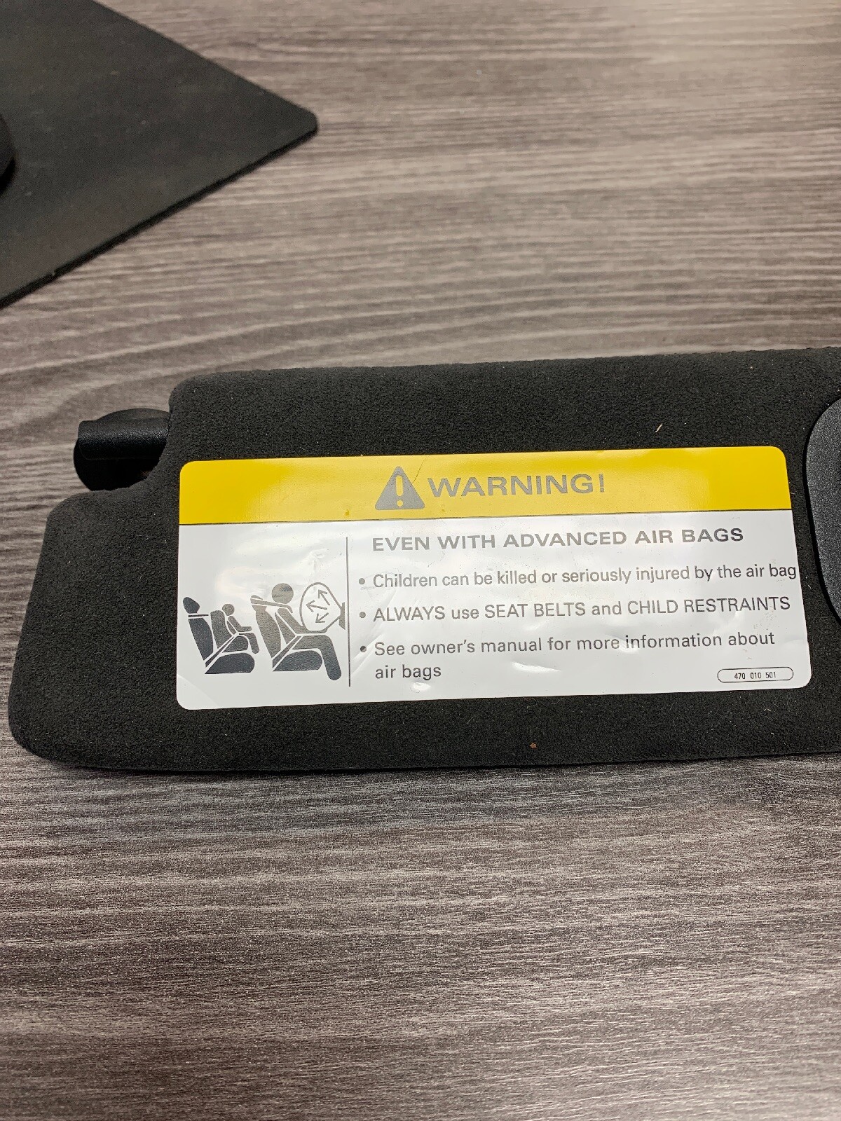 lamborghini huracan Right Passenger Side Sun Visor Black Alcantara Used Oem