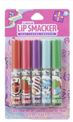 X5 Lip Smacker Holiday Liquid Lip Gloss Icy Strawberry, Plumcicle, Gumdrop ++