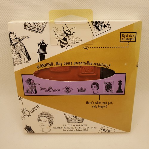 NEW! Rubber Stamp Set-7 In All With A Queen Theme, Stamp Attack, Queen Sweep, - Picture 3 of 6