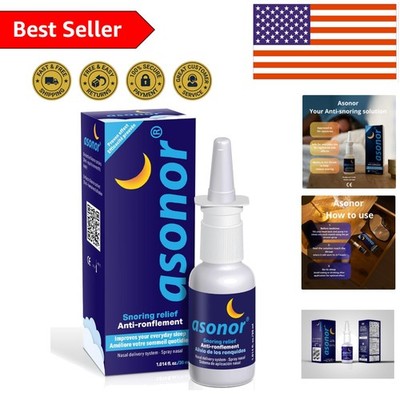 Natural Snoring Nasal Spray - Fast Relief for Peaceful Sleep & Better Breathing