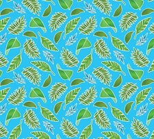 Tropical Leaves Medium Turquoise