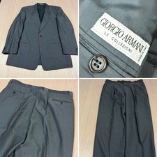 vtg 90s Giorgio Armani Le Collezioni Suit Pants Trousers 38x33 Pleated Jacket 44