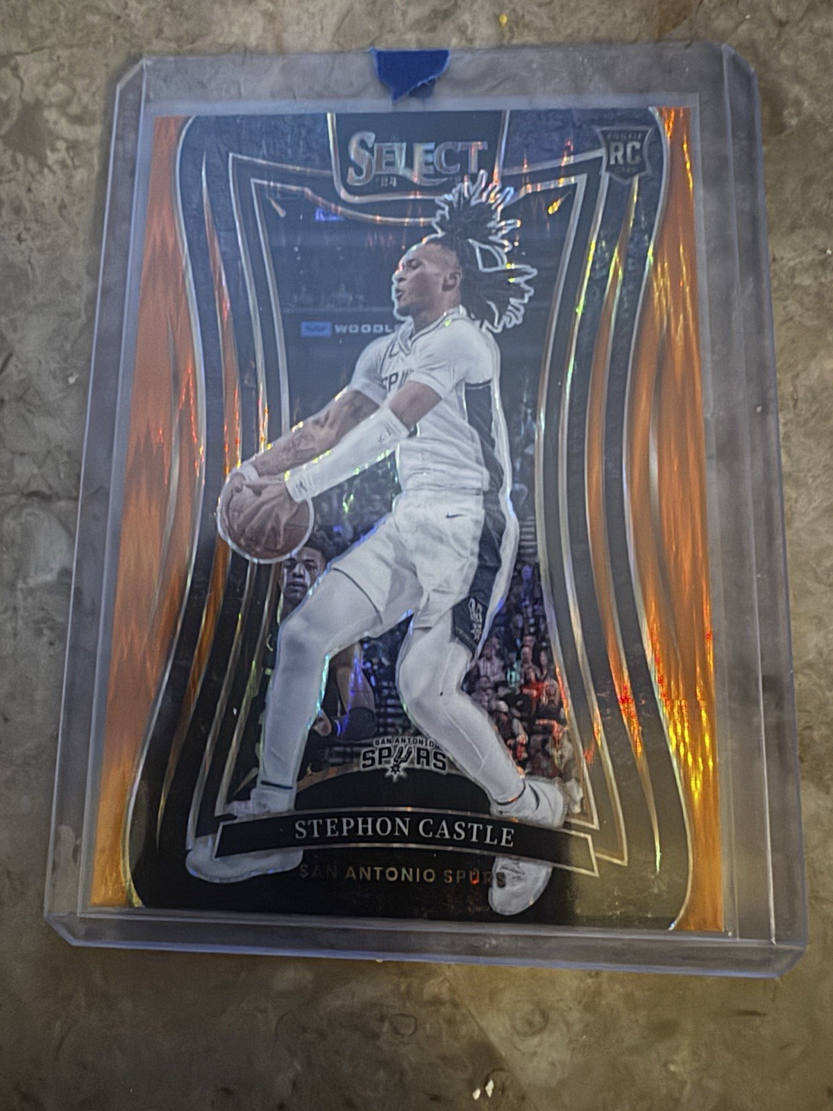 2024-25 Panini Select Stephon Castle RC ROY Orange Flash Prizm Mezzanine Level 