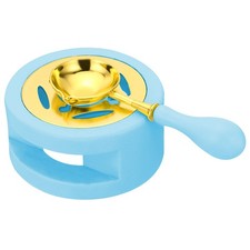 Wax Seal Warmer with Melting Spoon for Wax Sealing Stamp Envelope Sky Blue