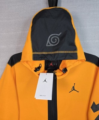Nike Jordan X Zion X Naruto Hoodie Small Mens Orange Black Full