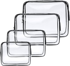 Makeup Bag,Portable Travel Toiletry Bags with Zipper, TSA Approved Clear Orga..
