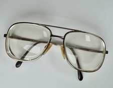 VTG Adensco 140 Gold Tone Eyeglass Frames 56-16 Italy Square Aviator Optical 70s