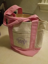 Trader Joe’s Mini Pastel Canvas Tote Petal Pink 2026 New With Tags