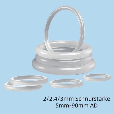 Silikon O Ring 5 - 90 mm Schnurstärke 2 - 3mm, Dichtungsringe, Lebensmittelecht