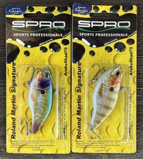 2 Spro Aruku Shad Model SAS75 Vintage OG Round Eye 5/8 Oz. 3” Roland Martin