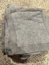 Hotel Collection HEAVY 100 Linen Grey KING Duvet Cover Set. 2 Shams