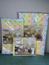 Reigel Teddy Time Fitted Crib Sheet Lap Crib Pad Pastel Hallmark Design NOS