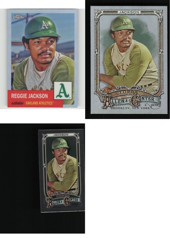 Reggie Jackson Baseball Card 3 Card LOT