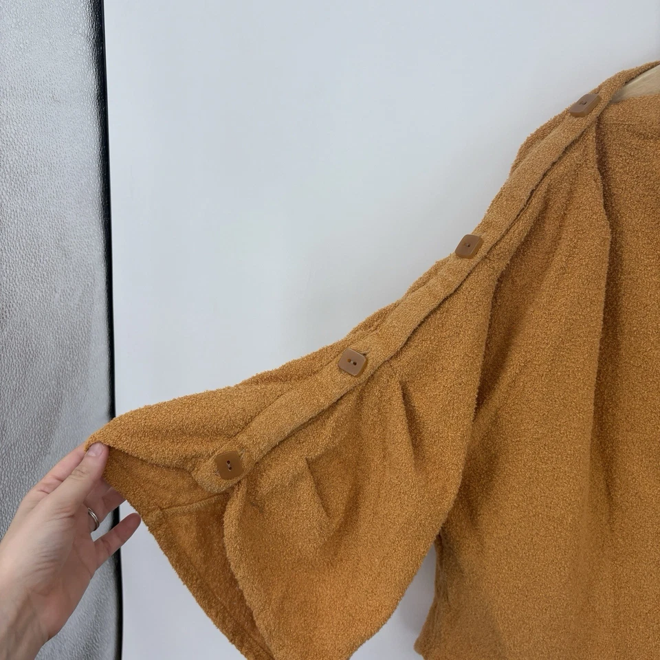 Suéter Veronique Leroy Top 40 Botón Medio Lujo Artístico Avant Garde Texturizado Foto 2 de 4