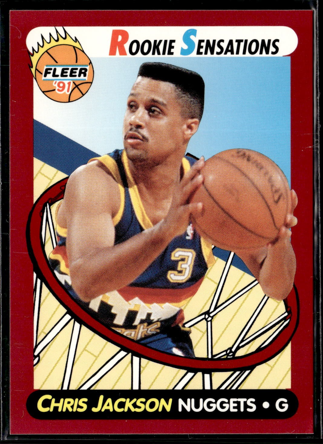 Chris Jackson 1991-92 Fleer Wheaties #60 Denver Nuggets 1