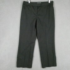 Pendleton Pants Womens 12 Charcoal Gray Virgin Wool Dress Slacks Lined Stretch