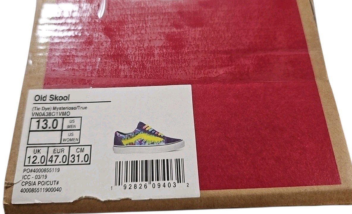 VANS ~Men's 13~ Mysterioso/True Neon Tie Dye Old Skool Suede Shoes Sneakers  NEW