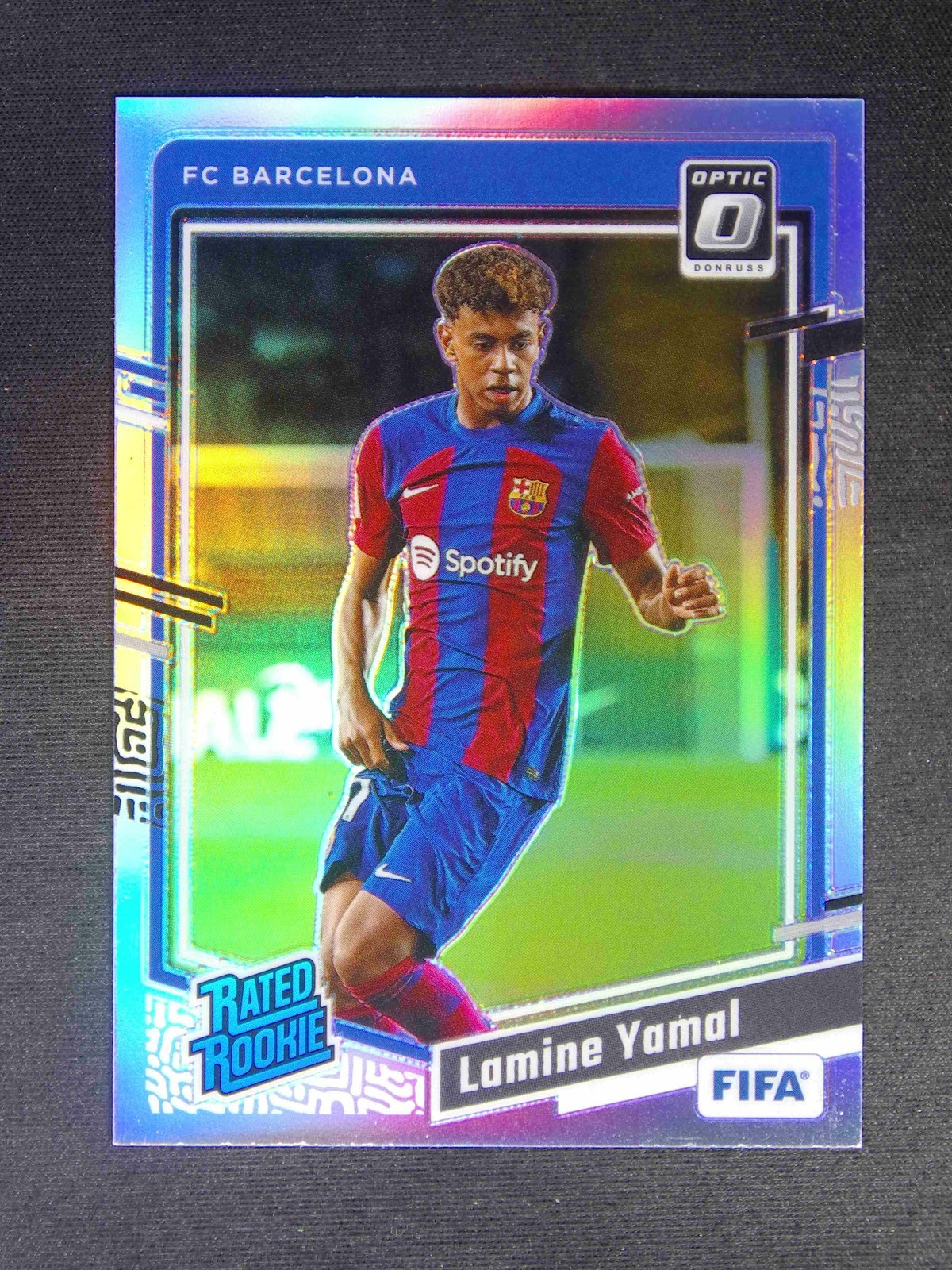 2023-24 Panini Donruss Optic FIFA Lamine Yamal #177 RC Rated Rookie Holo