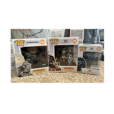 Funko Pop! Games Overwatch Lot: Reinhardt (Best Buy), Roadhog, Ana (Amazon)