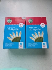 Winter Wonder Lane Mini Warm White Light Set, 2 Pkgs 140 Lights.