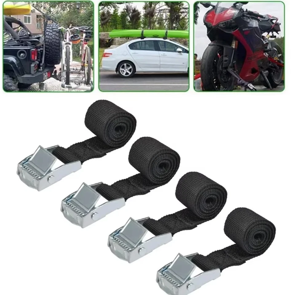 12 Packs Lashing Straps Cargo Luggage Tie Down Cam Buckle Roof Rack 2.5m X 25mm - Image 3 of 4