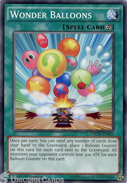 NECH-EN055 Wonder Balloons Common 1st Edition Mint Yu-Gi-Oh! Card