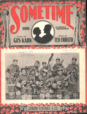 1925 PICKARDS CHINESE SYNCOPATORS antique Jazz sheet music ''SOMETIME''
