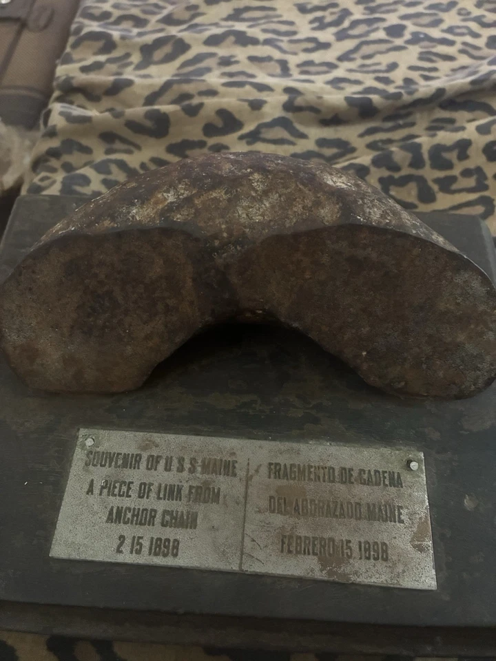Corrente âncora elo U.S.Maine guerra hispano-americana 1898 - Imagem 3 de 3