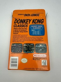 Donkey Kong Classics (NES, 1988) CIB W/ Box Game Manual Foam Protector TESTED