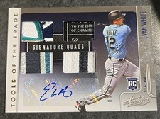 2021 Panini Absolute Rookie Signature Quads Evan White #rtt-ew 09/10