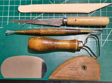 Kemper Pottery Tool Kit Original 6 Piece Tool Set Pack Wooden