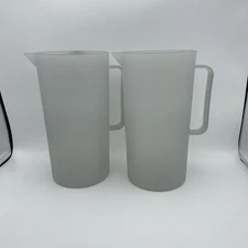 Room Essentials Half Gallon Plastic Pitcher Grey without lid Lot Of 2