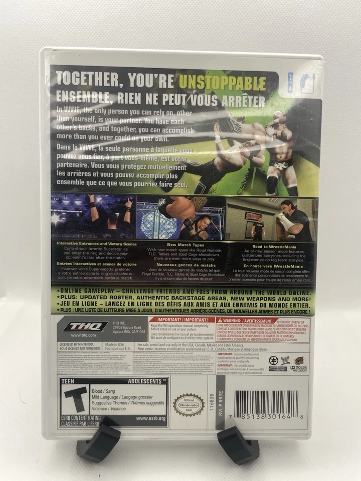 WWE SmackDown vs. Raw 2009 Featuring ECW (Nintendo Wii) W/Manual - Image 3 of 3