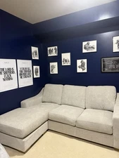 Grey Corner Couch - Lucian’s Fabric Queen Couch