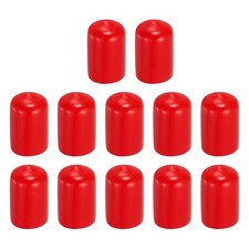 Pool Tip Cover Rubber Cue Protector Billiard Pool Cover 13mm  12Pcs  Red
