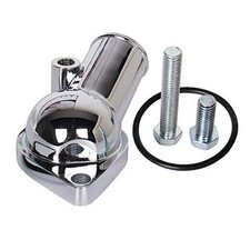 21 Degree Chrome Water Neck Thermostat Housing Fit For Chevy V8 5.7L 350 454